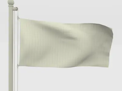 Animated Uganda Flag Low-poly 3D model
