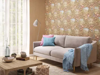 Warm Linen Weave Wallpaper Texture