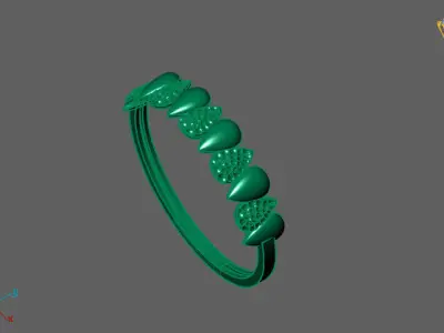 Women Ring Fancy Ring Plain light weight STL 3DM Printable 3D print model 18
