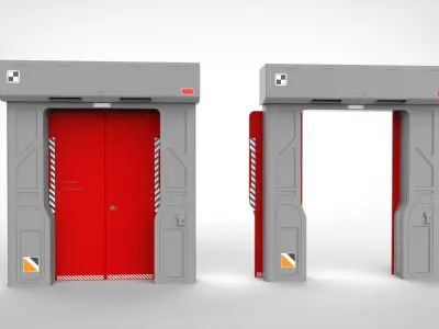 sci fi door 11 3D model