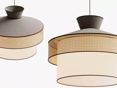 Pendant light wagasa 3D model