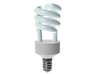 compact fluorescent light bulb 2 3D model