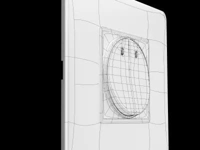 Round Double Switch Board Low-poly 3D model