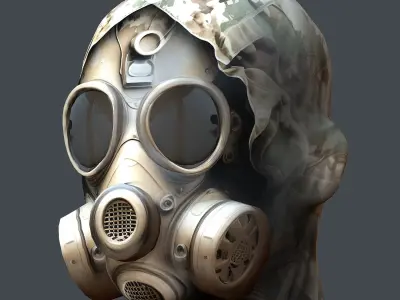 Helmet 3d model military combat Low-poly  Low-poly 3D model