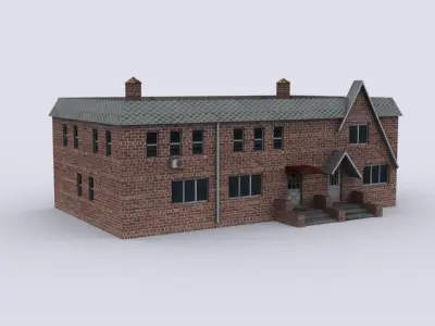 brick house 2 Low-poly 3D model