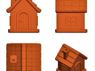 simple small house 3D print model
