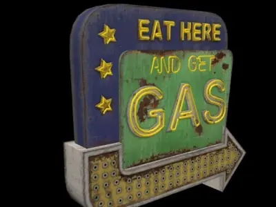 Sign Bundle - 25 Models Low-poly 3D model