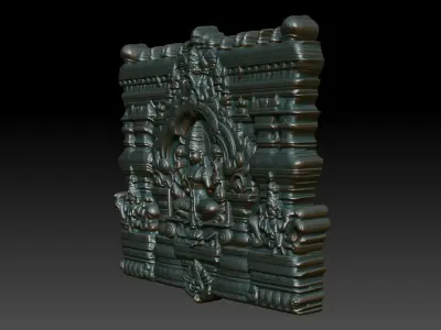 Indian Temple Wall basrelief 33 240622 3D print model