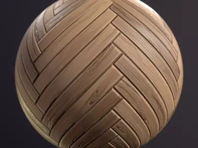 Stylized and Seamless Wood Planks Parquet Texture