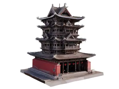 Japan Wooden Pagoda 3D model