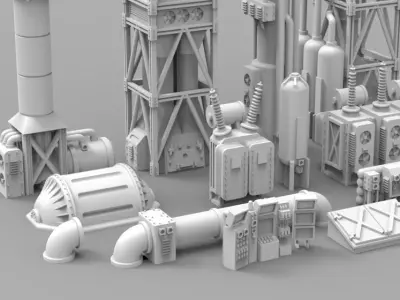 Infrastructure and Objectives Pack 02 3D print model