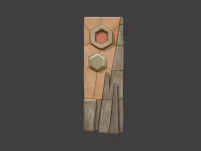 Geometric Ascent Low-poly 3D model
