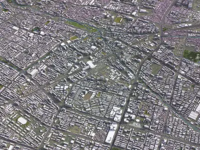 Baoding - 3D City Model Low-poly 3D model