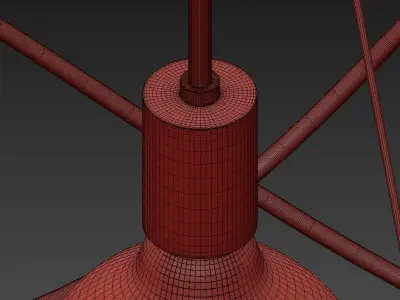 GARBUGLIO gold pendant light 3D model