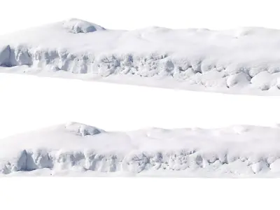 Low snow cliff 3D model