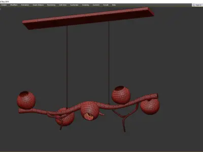 ERSA LINEAR CHANDELIER Low-poly 3D model