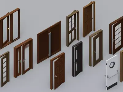 30 Doors and Windows Mega Pack Collection 3D model