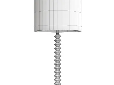 Parisa Aluminum Pagoda Cotton Shade Table Lamp Low-poly 3D model