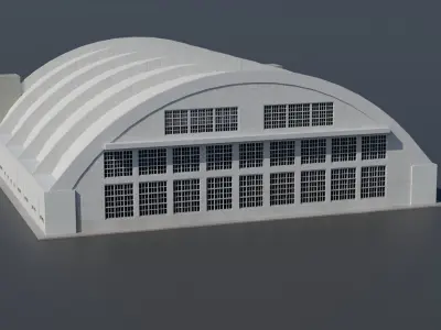 Hangar Pack Low-poly 3D model