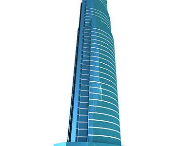 10 Architectural Buildings  Low-poly 3D model