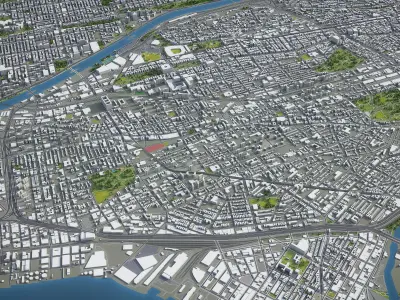  Bronx - New York Low-poly 3D model