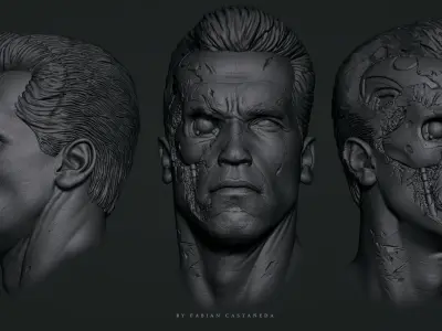 Bust The Terminator  3D print model