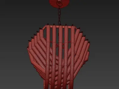 Frozen Glass Chandelier 33 3D model