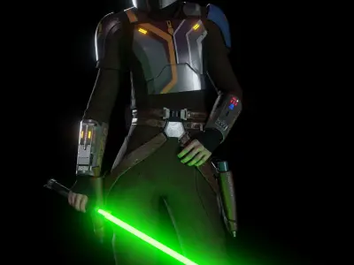 Sabine Wren from Ahsoka serie 3D model