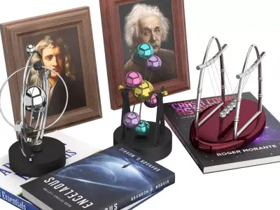 Decorative Set 01 Low-poly 3D model