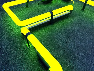 Funfair Neon Sign Low-poly 3D model