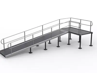 Wheelchair ramp 3 3D model