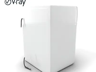 Futuristic Minimalist Laundry Wash Tower model pack Low-poly 3D model