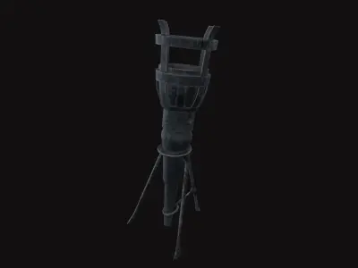 Medieval Torch V01 Low-poly 3D model