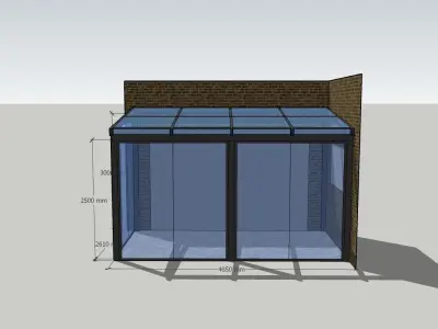 Winter garden 3D model 3