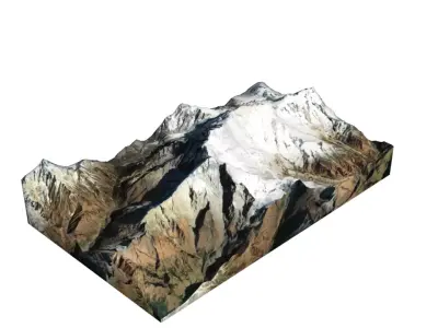 Annapurna I Mountain Low-poly 3D model