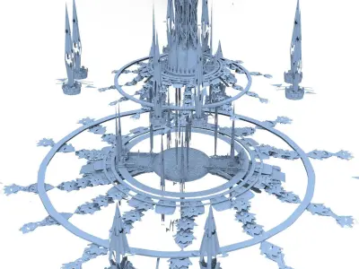Collossal Grand Sci fi Mega scape towers   3D model