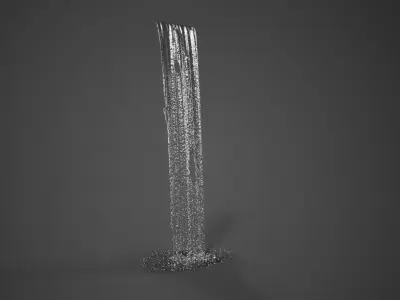 Animated Waterfall 300cm W 55cm H 3D model