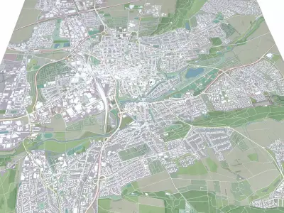 Cityscape Hildesheim Germany 3D model