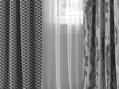 Curtain Set 102C 3D model