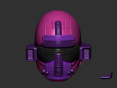 helmet high poly sculpt 3d printable ver 7 3D model 3D model 147