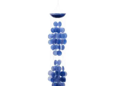 Coconut Shell and Oyster Shells Wind Chime 3D model