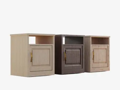 Bedside Table Low-poly 3D model