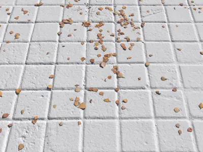 Autumn leaves Decal scan 3D model