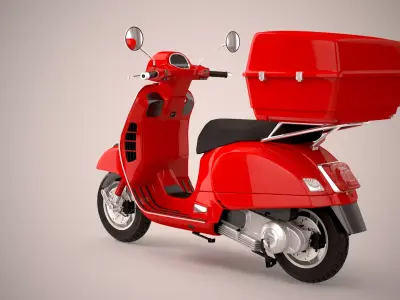 Pizza Delivery Scooter 3D model