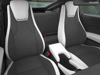  Modern Sports Car Coupe 2026 White Rigged 