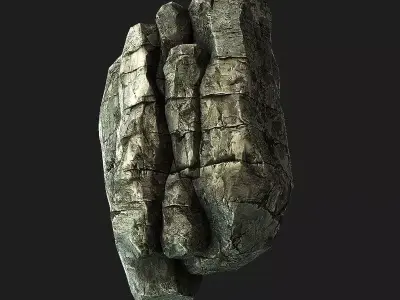 Rocky Cliff Low-poly 3D model