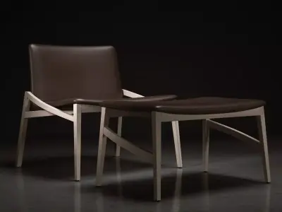 Capita Lounge and Ottoman 3D model