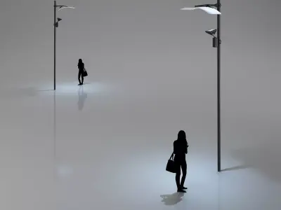 Tall street lamp 3D model