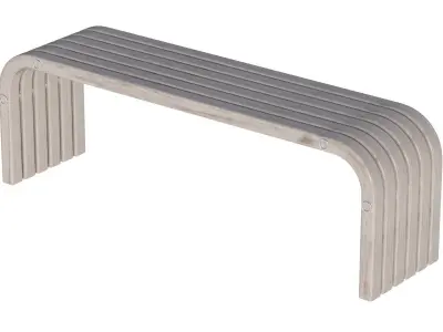 City Bench 13 Low-poly 3D model