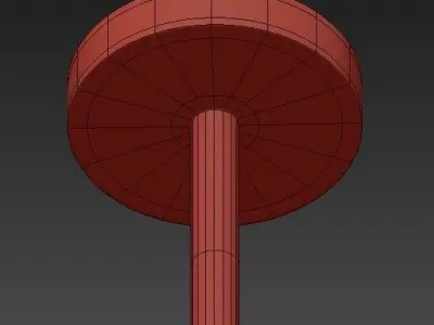 6 Light Semi Flushmount 3D model